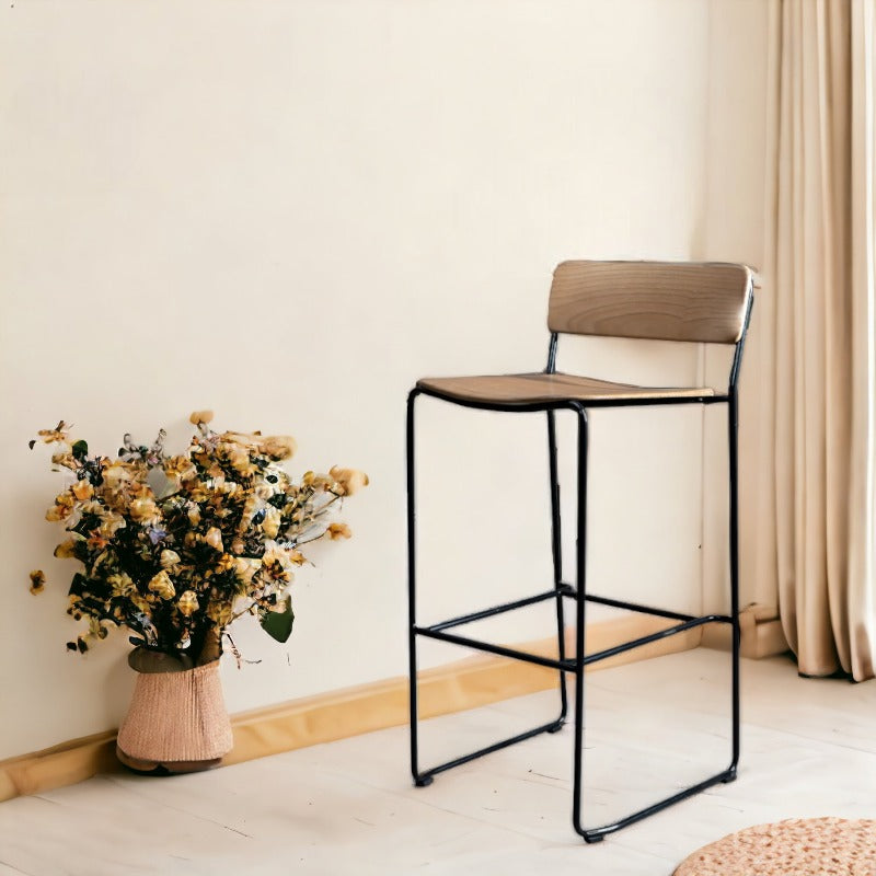 Wono teak bar stool