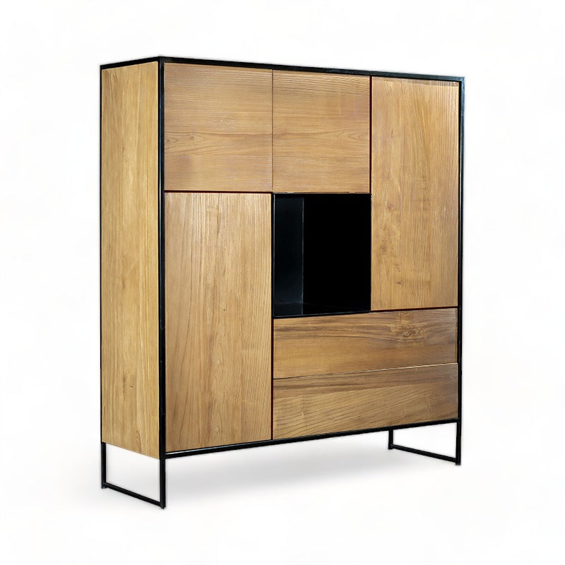 Tetris teak high cabinet