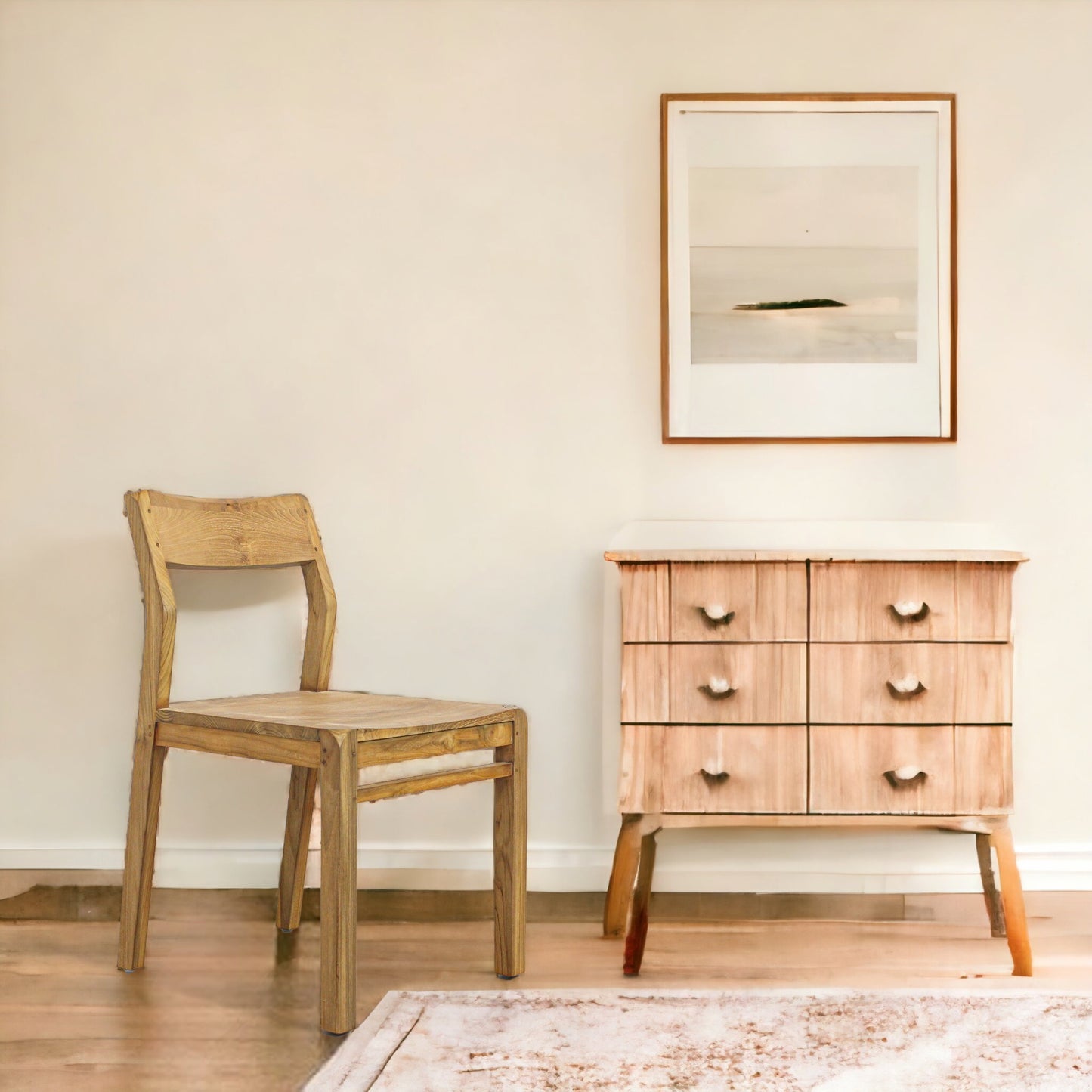 Diamond teak dining chair