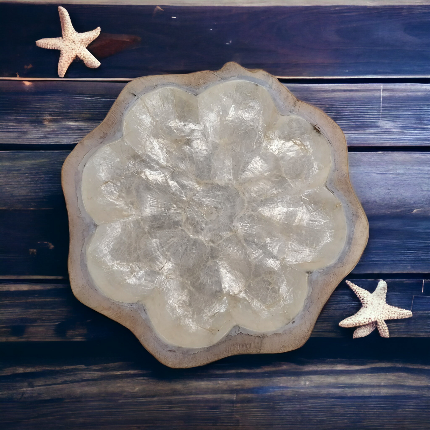 Bunga Shell Teak Basin