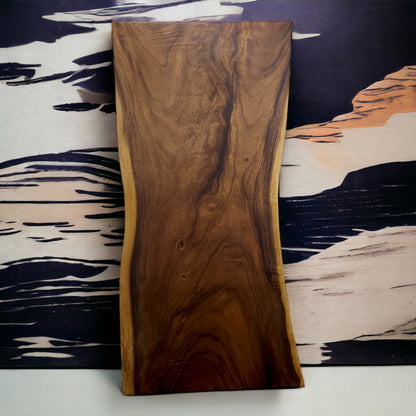北美胡桃木一枚板餐桌