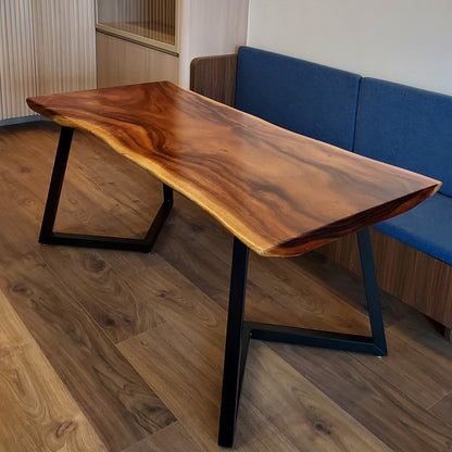 North American walnut one-slab dining table