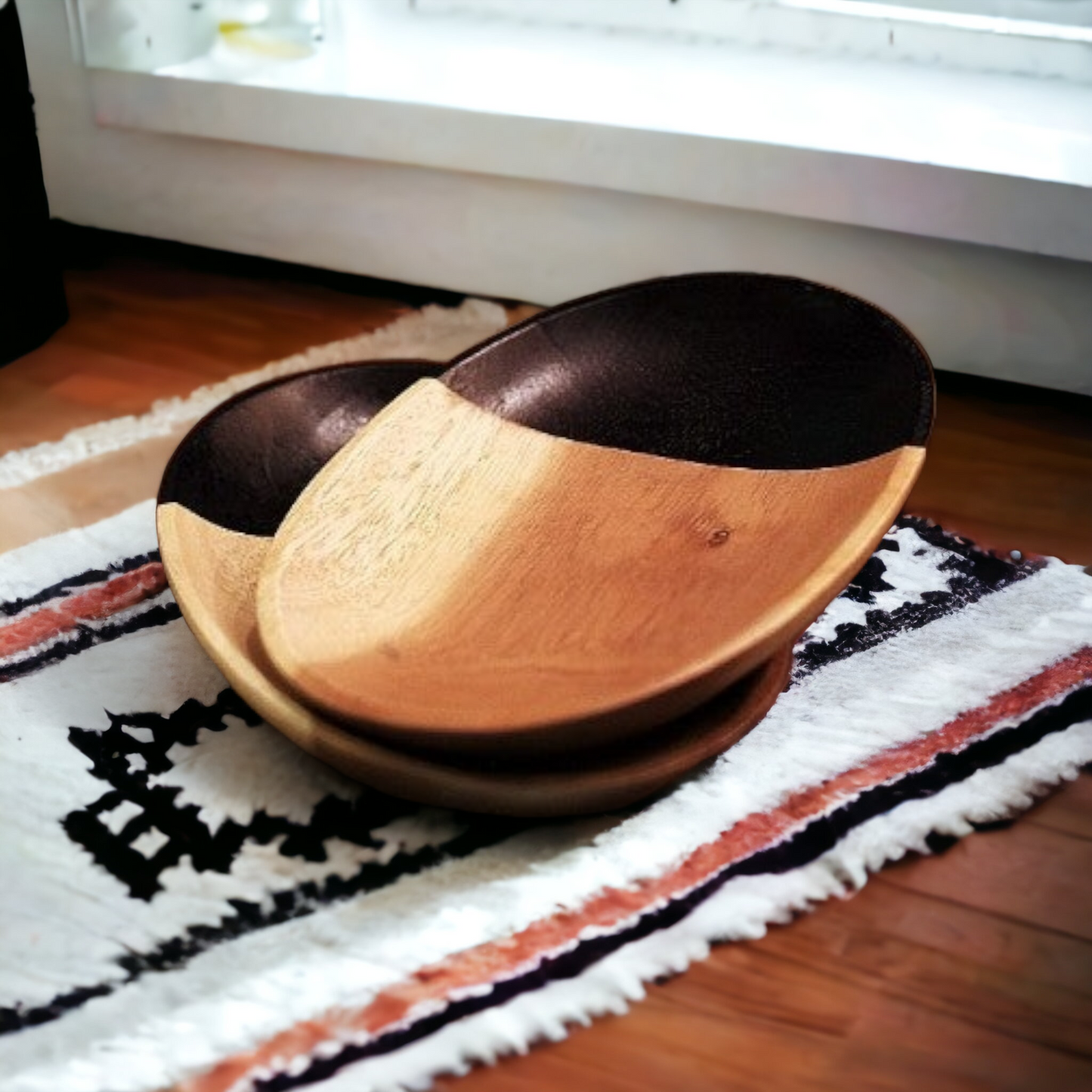 oval teak dish