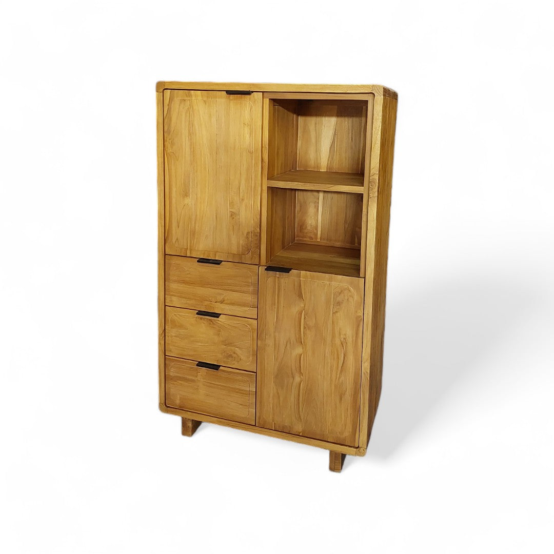 Lines Teak High Cabinet