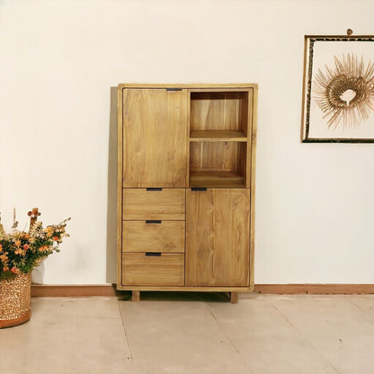 Lines Teak High Cabinet