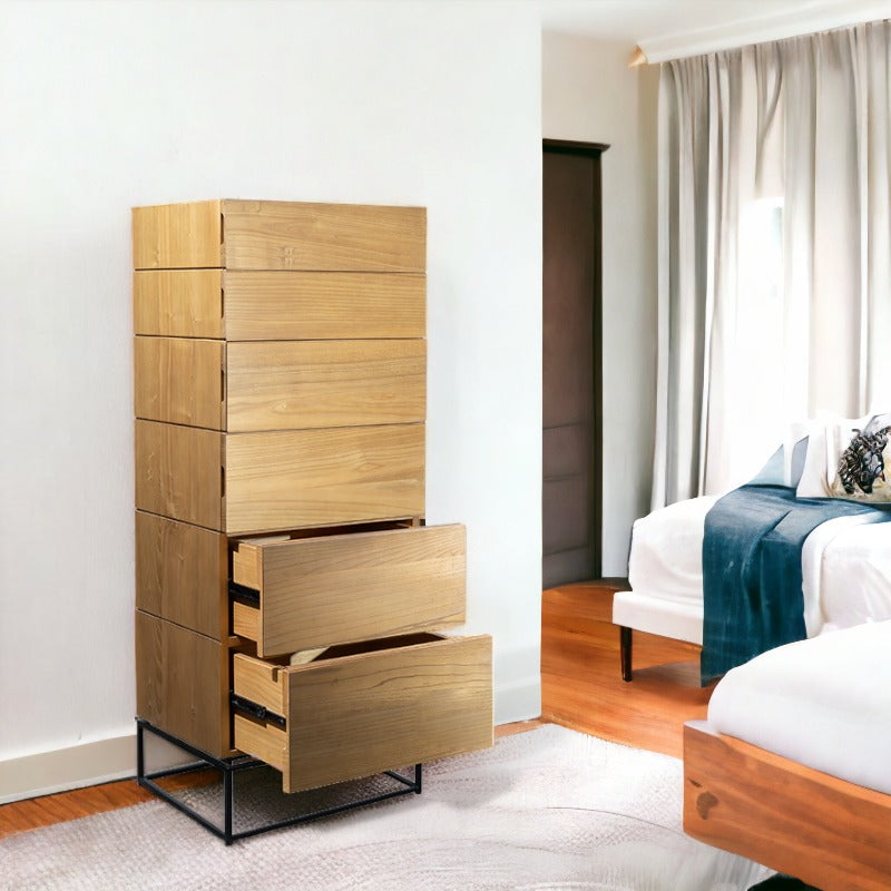 Elements teak chest of drawers