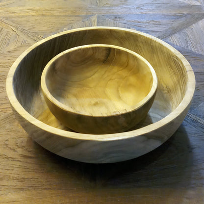 Natural teak bowl | No paint | Safe to eat