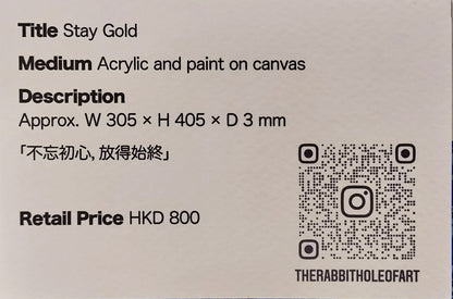 Stay Gold (tempera acrylic)
