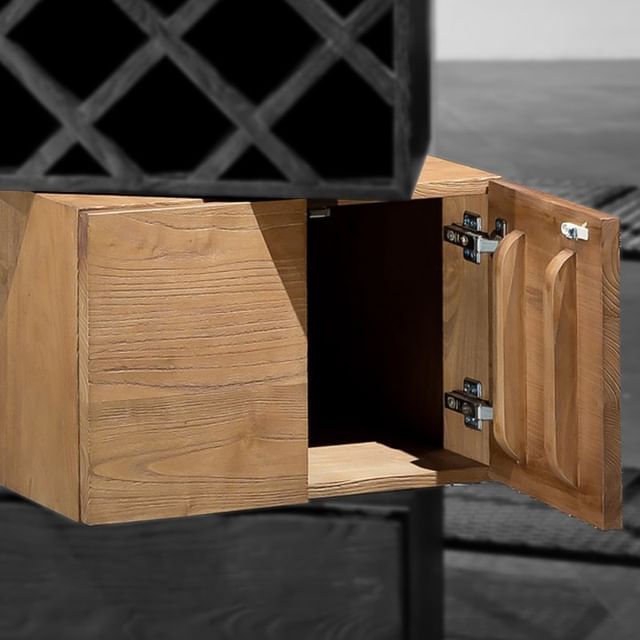 Dama teak wine rack