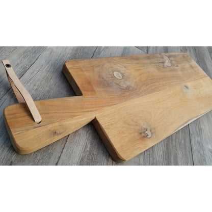 Natural Teak Snack Board / Cutting Board | Unpainted | Safe to Eat